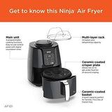 Ninja AF101 Air Fryer, 4 Qt, Black/gray