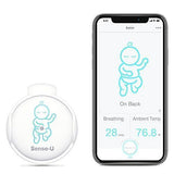 Sense-U Baby Breathing Monitor – HSA/FSA Approved – with Movement Temperature Smart Sensors: Tracks Baby’s Breathing, Rollover Movement, Ambient Temperature with Audio Alerts on Smartphone (Green)