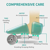 Nekteck Foot Massager Machine with Heat, Shiatsu Foot Massager with Handle Design, 6 Mode with Kneading Rolling, Air Compression and Built-in Heat Function,Relax for Home or Office Use,Fit to Size 12