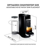 Nespresso VertuoPlus Deluxe Coffee and Espresso Maker Bundle with Aeroccino Milk Frother by De’Longhi Black