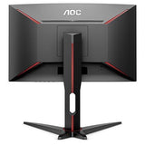 AOC CQ27G1 27′′ Curved Frameless Gaming Monitor QHD/2K, 1ms, 144Hz, FreeSync, DisplayPort/HDMI/VGA, Height adjustable, 3-Year Zero-Bright Dot, Black/Red