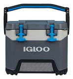 Igloo BMX 25 Quart Cooler with Cool Riser Technology, Fish Ruler, and Tie-Down Points – 11.29 Pounds – Carbonite Gray and Blue
