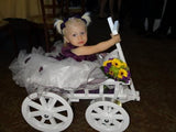 Small Flower Girl Pumpkin Wagon – Gloss White