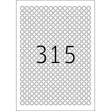 Removable labels A4, Ø 10 mm, white, Movables® technology (4385)