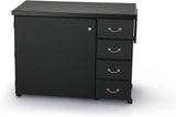 353 Norma Jean Sewing Cabinet for Sturdy Sewing, Cutting, Quilting, and Crafting with Storage and Airlift, Black Finish