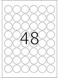 Removable Labels A4, Ø 30 mm, White, (4387)