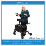 UPWalker Lite Original Upright Walker – Lightweight, Stand Up Rollator Walker & Walking Aid with Seat – Easier Handling & Compact Design