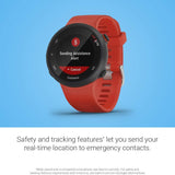 Forerunner 45, 42mm Easy-to-Use GPS Running Watch with Coach Free Training Plan Support, Red