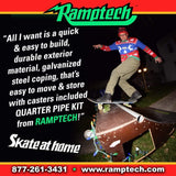 3' Tall x 4' Wide Quarterpipe Skateboard Ramp