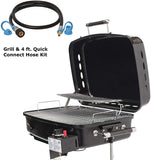 RV Or Trailer Mounted BBQ – Motorhome Gas Grill – 214 Sq Inch Cooking Surface – Adjustable Flame Controller, Black