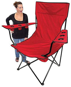 Kingpin Giant Folding Lawn Chair, Black