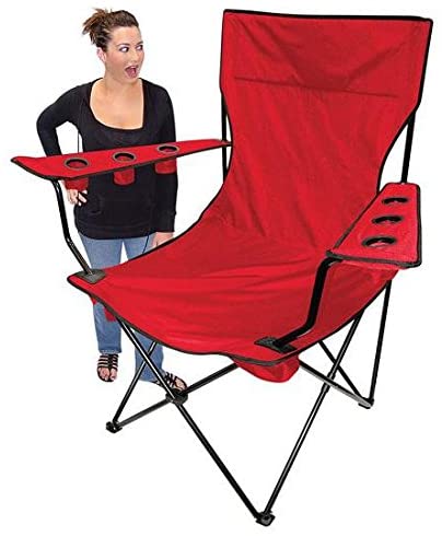 Kingpin Giant Folding Lawn Chair, Black