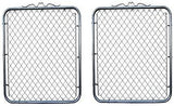 Galvanized Chain Link Garden Fence Gate 48-inch Overall Height by 44 inch Frame Width (Fit a 48-inch Opening) 2 Pack Chain Link Fence Walk-Through Gate