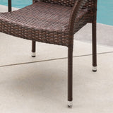 Cliff Outdoor Wicker Chairs, 2-Pcs Set, Multibrown