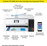 EcoTank ET-15000 Wireless Color All-in-One Supertank Printer with Scanner, Copier, Fax, Ethernet and Printing up to 13 x 19 Inches