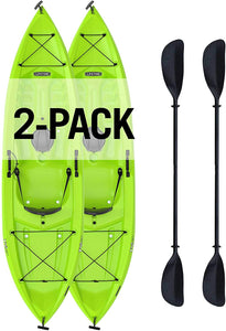 Tioga Sit-On-Top Kayak with Paddle (2 Pack), Lime, 120"