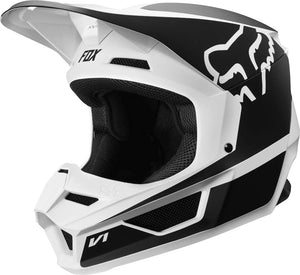 2019 Fox Racing V1 Przm Off-Road Motorcycle Helmet – Black/White / Large