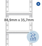 Continuous computer labels, 88,9 x 35,7 mm, 1 row, white, permanent adhesion (8161)