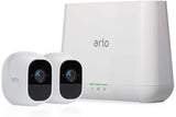 Arlo Pro 2 VMS4230P-100NAR Wireless Home Security Camera System with Siren, Rechargeable, Night Vision, Indoor/Outdoor, 1080p, 2-Way Audio, Wall Mount, 2 Camera Kit, White