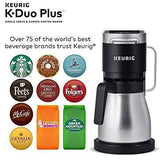Keurig K-Duo Plus Coffee Maker, Single Serve and 12-Cup Carafe Drip Coffee Brewer, Compatible with K-Cup Pods and Ground Coffee, Black
