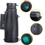 Gosky Titan 12X50 High Power Prism Monocular and Quick Smartphone Holder – Waterproof Fog- Proof Shockproof Scope -BAK4 Prism FMC for Bird Watching Hunting Camping Travelling Wildlife Secenery