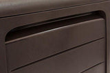 Keter Marvel Plus 71 Gallon Resin Outdoor Storage Box for Patio Furniture Cushion Storage, Brown
