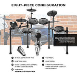 Alesis Drums Nitro Mesh Kit – Eight Piece All Mesh Electronic Drum Kit With Super Solid Aluminum Rack, 385 Sounds, 60 Play Along Tracks, Connection Cables, Drum Sticks & Drum Key Included