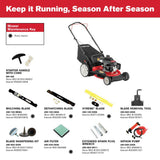 Troy-Bilt 21 in. 160 cc Honda Gas Walk Behind Push Mower with High Rear Wheels and 3-in-1 Cutting TriAction Cutting System