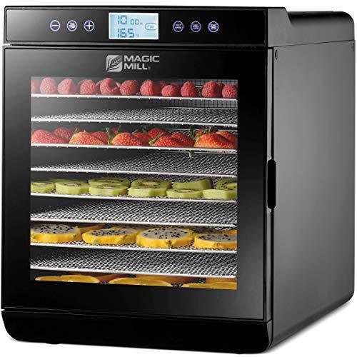 Magic Mill Food Dehydrator Machine – Digital Adjustable Timer  10 Stainless Steel trays