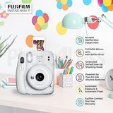 Fujifilm Instax Mini 11 Instant Camera + Instax Mini Twin Pack Film + Hanging Frames + Plastic Frames + Case + Close Up Filters – All Inclusive Bundle! (Ice White)