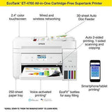 Epson EcoTank ET-4760 Wireless Color All-in-One Cartridge-Free Supertank Printer with Scanner, Copier, Fax, ADF and Ethernet – White