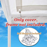 Strong Camel 10’x20′ Carport Replacement Canopy Cover for Tent Top Garage Shelter Cover with Ball Bungees (Only Cover, Frame is not Included)