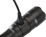 7600 Rechargeable Tactical Flashlight (Black)