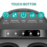 Nekteck Foot Massager Machine with Heat, Shiatsu Foot Massager with Handle Design, 6 Mode with Kneading Rolling, Air Compression and Built-in Heat Function,Relax for Home or Office Use,Fit to Size 12