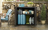 Rubbermaid Extra Large Decorative Patio Storage, Weather Resistant Outdoor Storage Cabinet, Dark Teak