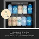 hOmeLabs Beverage Refrigerator and Cooler – 120 Can Mini Fridge with Glass Door for Soda Beer or Wine – Small Drink Dispenser Machine for Office or Bar with Adjustable Removable Shelves