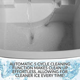 Igloo ICEB26HNBK Automatic Self-Cleaning Portable Electric Countertop Ice Maker Machine With Handle, 26 Pounds in 24 Hours, 9 Ice Cubes Ready in 7 minutes, With Ice Scoop and Basket,Black