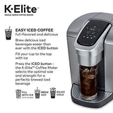 Keurig C K-Elite Maker, Single Serve K-Cup Pod Brewer, with Iced Coffee Capability, Extra Included, 75oz, Brushed Silver Plus Filter Bundle