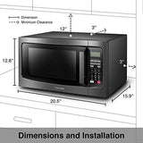 Toshiba EM131A5C-BS Microwave Oven with Smart Sensor Easy Clean Interior, ECO Mode and Sound On-Off, 1.2 Cu. ft, Black Stainless Steel