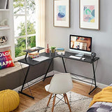 Mr IRONSTONE L-Shaped Desk 50.8′′ Computer Corner Desk, Home Gaming Desk, Office Writing Workstation with Large Monitor Stand, Space-Saving, Easy to Assemble, Black