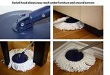 Twist and Shout Mop – Award Winning Original Hand Push Spin Mop – Life Time Warranty (2 Microfiber Mopheads Included)