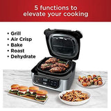Ninja Foodi AG301 5-in-1 Indoor Electric Countertop Grill with 4-Quart Air Fryer, Roast, Bake, Dehydrate, and Cyclonic Grilling Technology