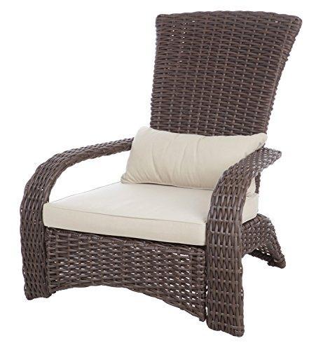 Patio Sense Deluxe Coconino Wicker Chair  For Porch, Lawn, Garden, Backyard, Balcony, Deck, Pool, Indoor, Outdoor