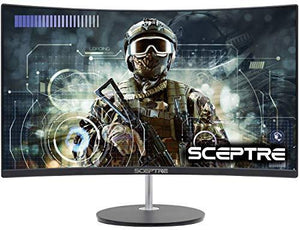 Sceptre Curved 27′′ 75Hz LED Monitor HDMI VGA Build-In Speakers, EDGE-LESS Metal Black 2019 (C275W-1920RN)