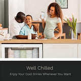 hOmeLabs Beverage Refrigerator and Cooler – 120 Can Mini Fridge with Glass Door for Soda Beer or Wine – Small Drink Dispenser Machine for Office or Bar with Adjustable Removable Shelves