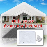 Strong Camel 10’x20′ Carport Replacement Canopy Cover for Tent Top Garage Shelter Cover with Ball Bungees (Only Cover, Frame is not Included)