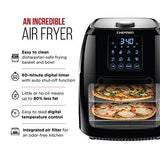 Chefman 6.3 Quart Digital Air Fryer+ Rotisserie, Dehydrator, Convection Oven, 8 Touch Screen Presets Fry, Roast, Dehydrate & Bake, BPA-Free, Auto Shutoff, Accessories Included, XL Family Size, Black