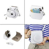 Fujifilm Instax Mini 11 Instant Camera + Instax Mini Twin Pack Film + Hanging Frames + Plastic Frames + Case + Close Up Filters – All Inclusive Bundle! (Ice White)