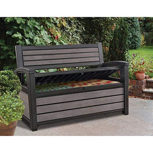 KETER Hudson Plastic Storage Bench Deck Box