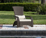 Patio Sense Deluxe Coconino Wicker Chair  For Porch, Lawn, Garden, Backyard, Balcony, Deck, Pool, Indoor, Outdoor